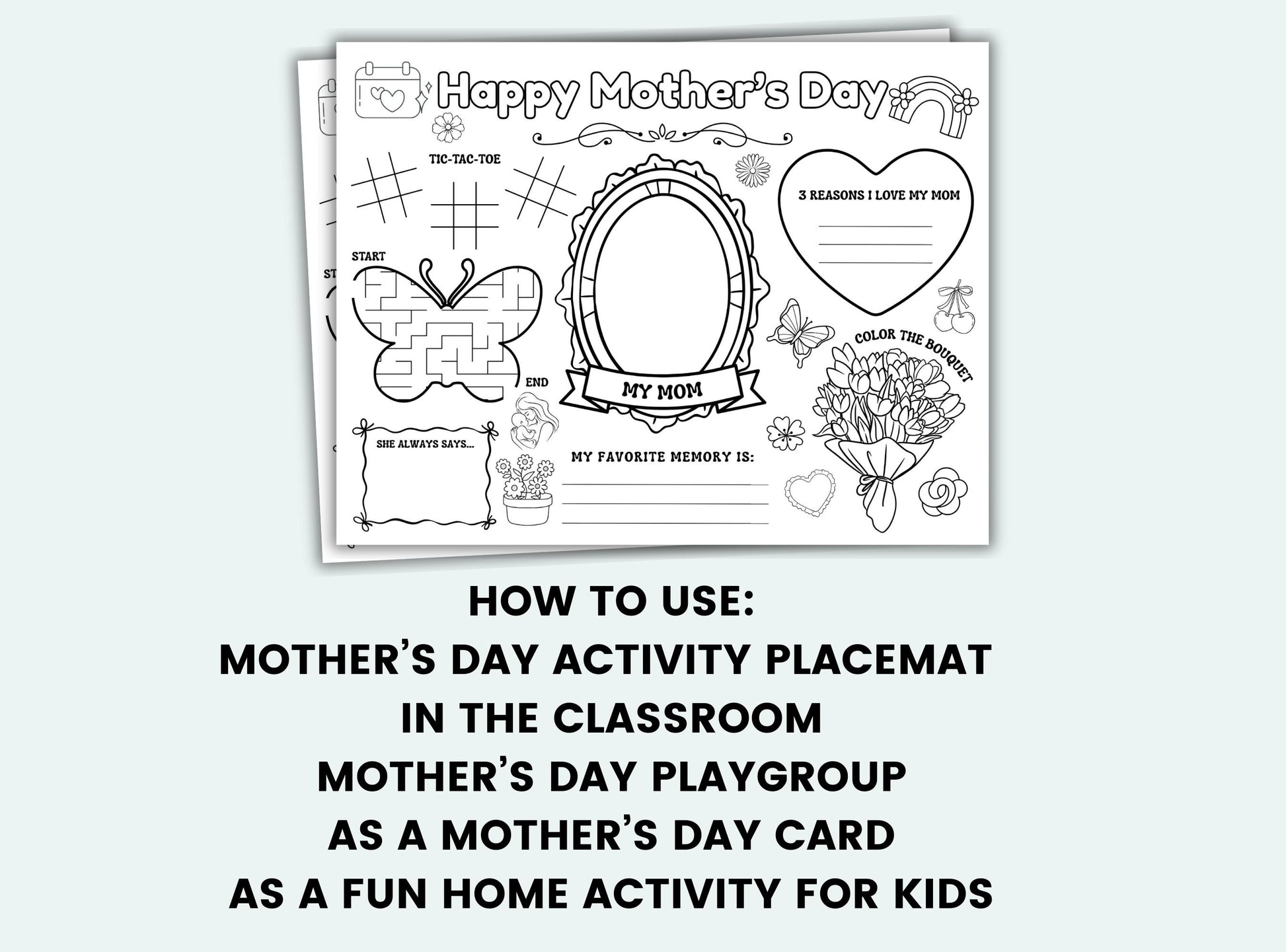 Mothers Day Activity Placemat