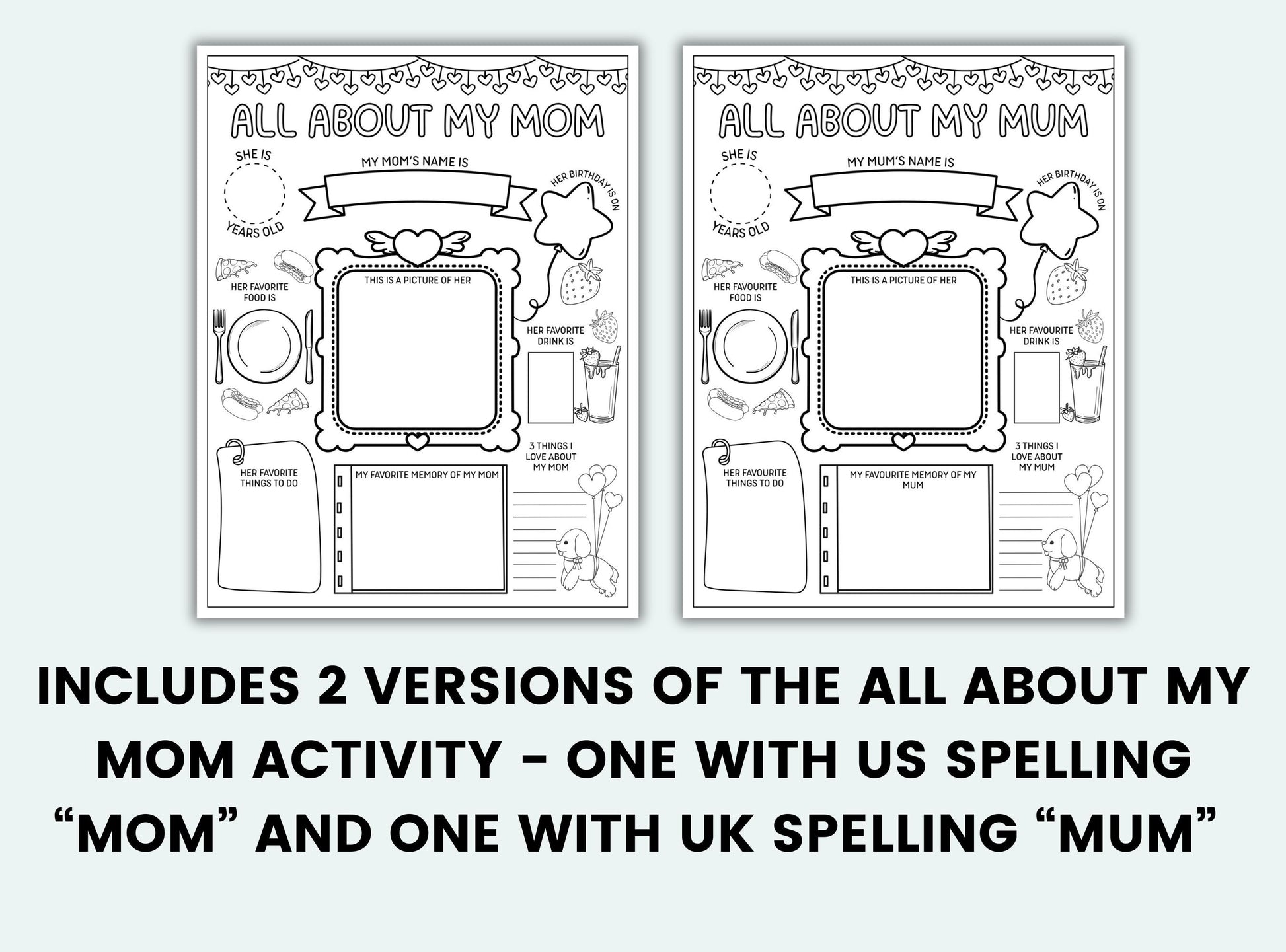 Mothers Day Activity Bundle