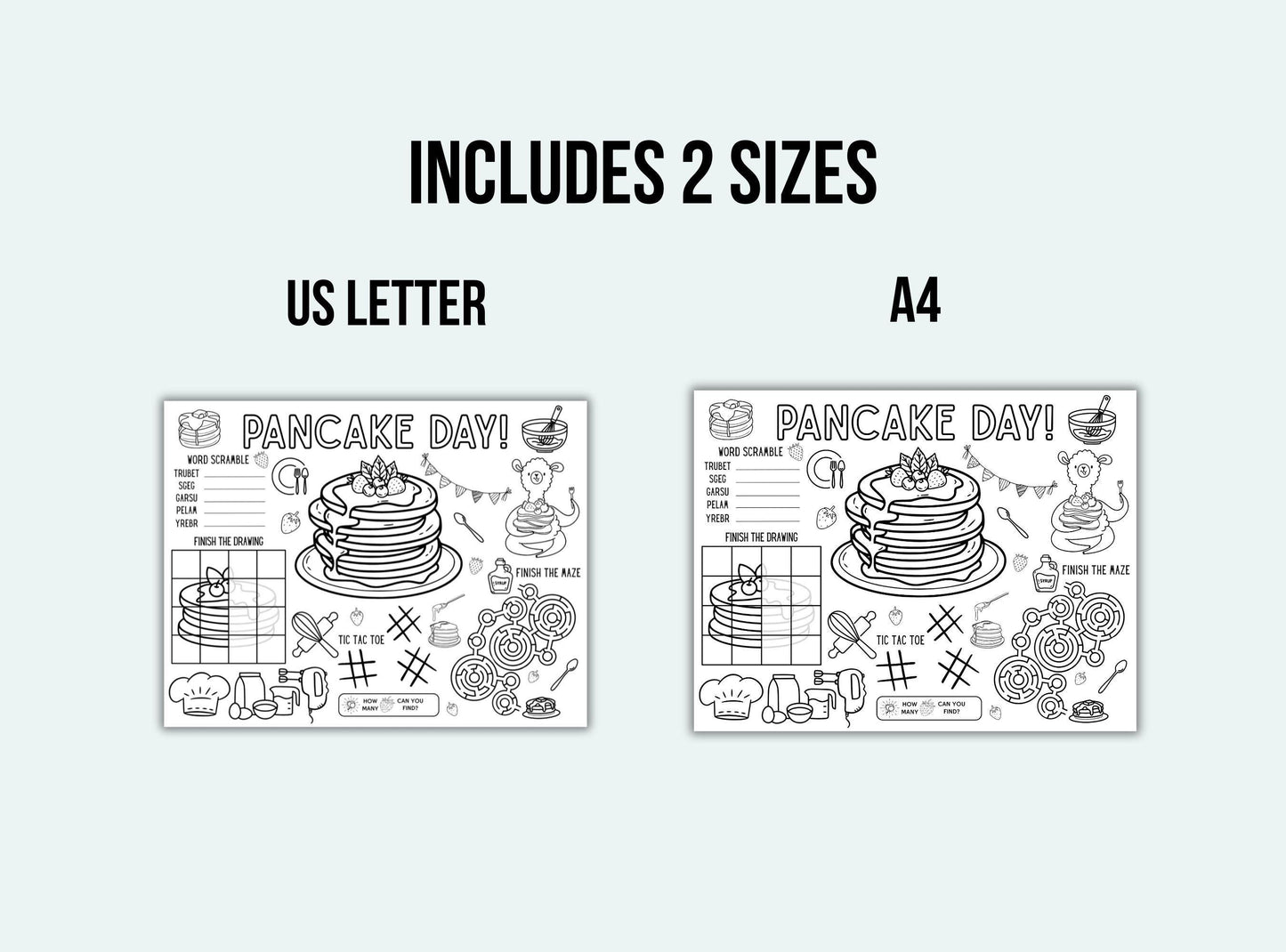 Pancake Day Activity Placemat