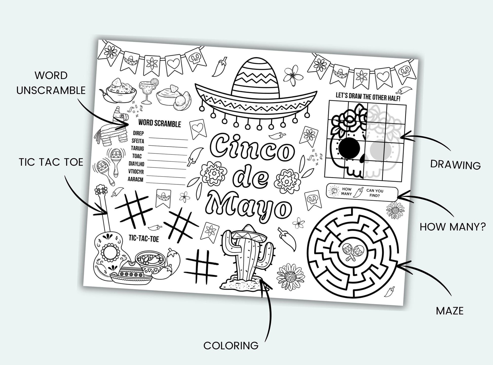 Cinco De Mayo Activity Placemat