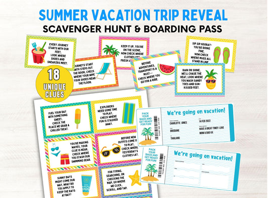 Surprise Trip Reveal Scavenger Hunt
