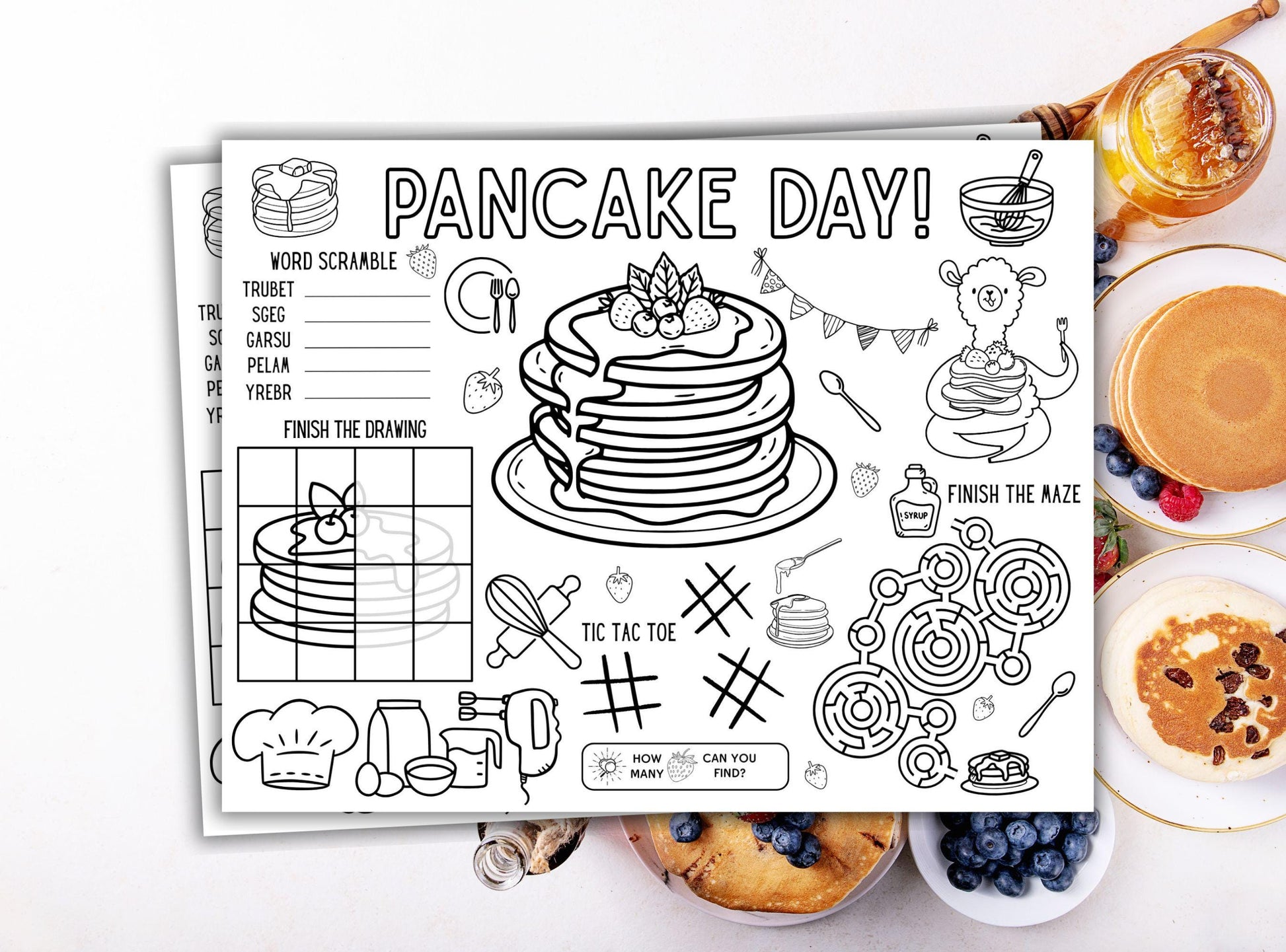 Pancake Day Activity Placemat