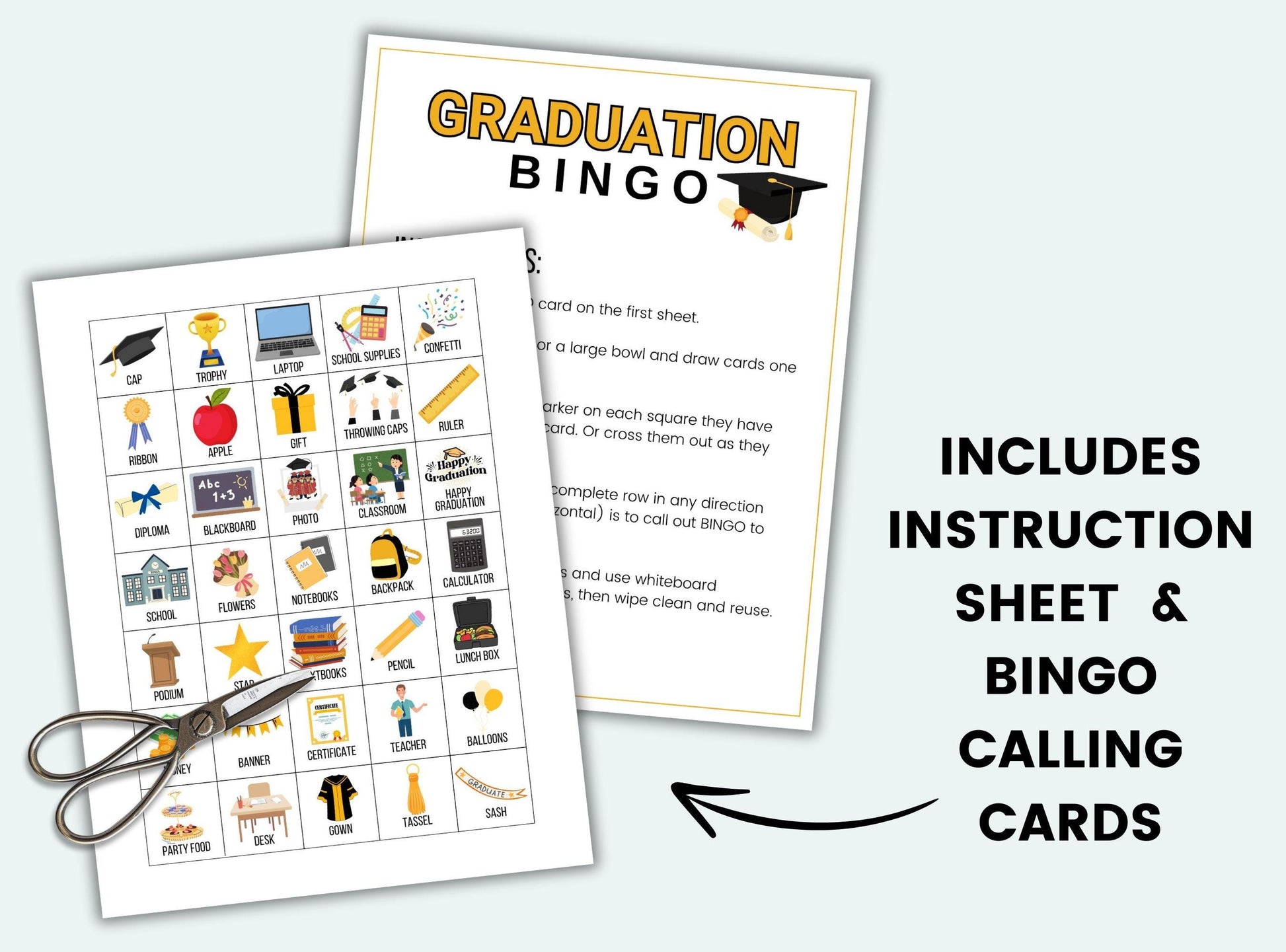 Graduation Bingo Game