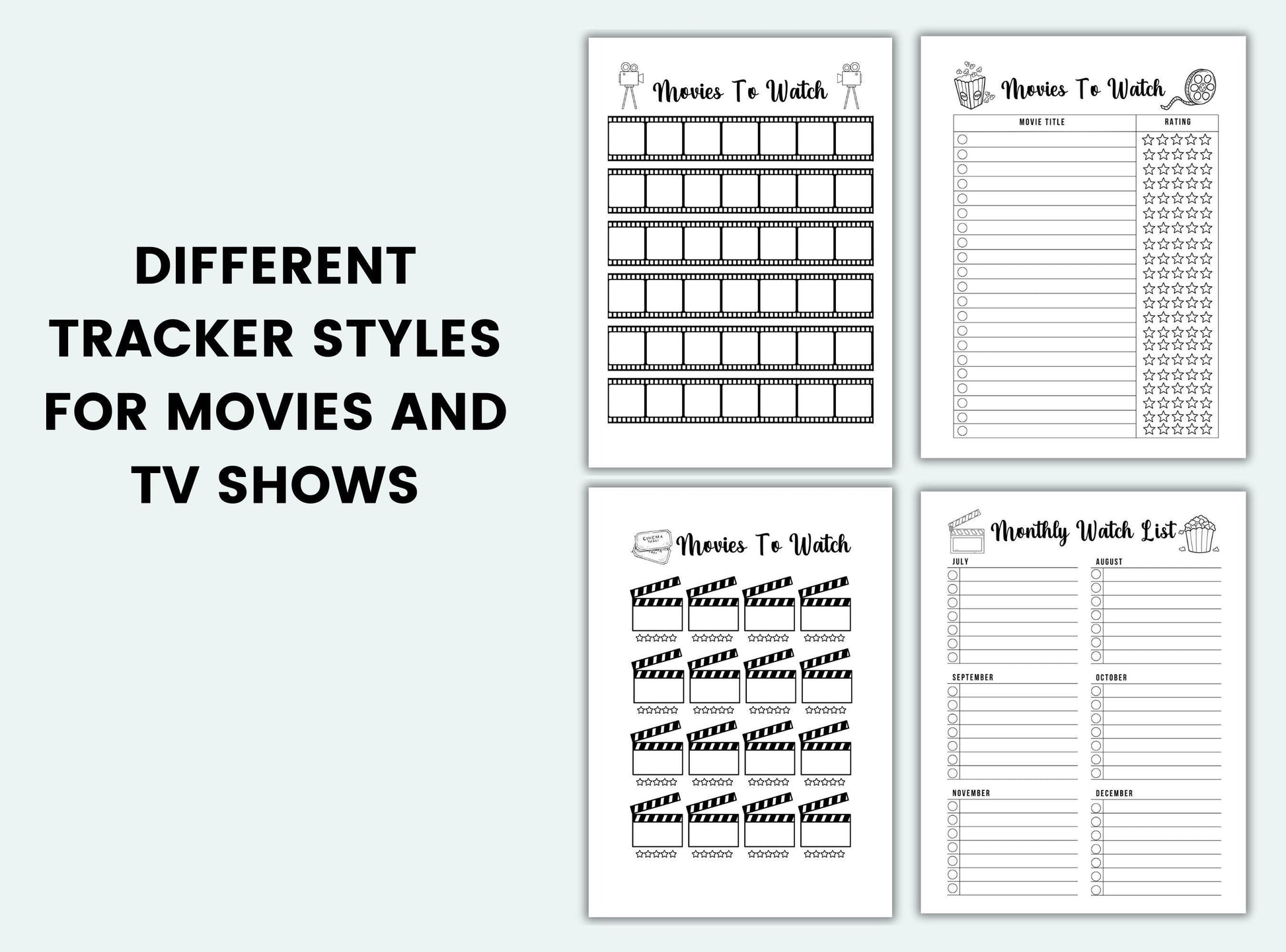 Movie Journal Bundle