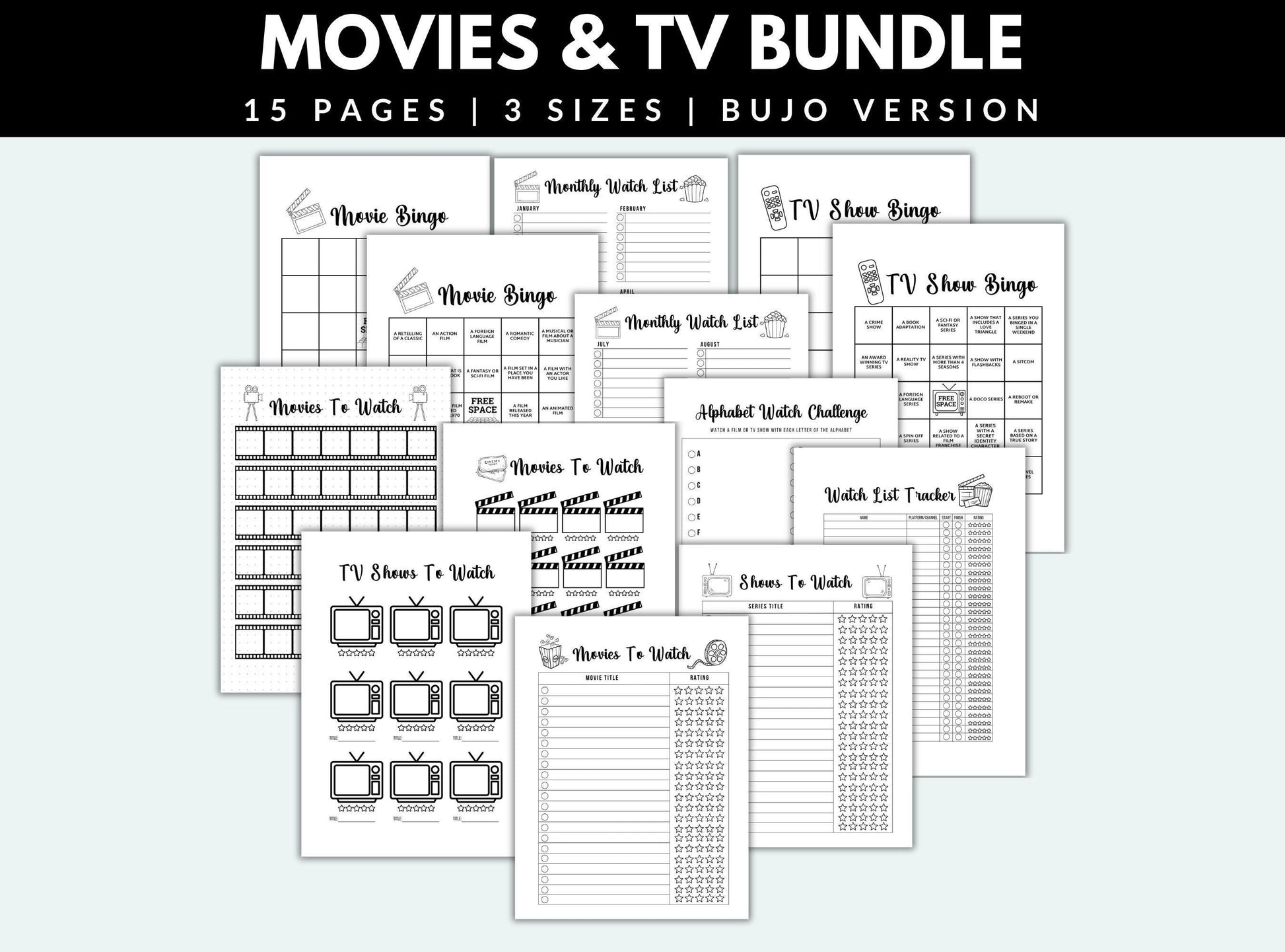 Movie Journal Bundle