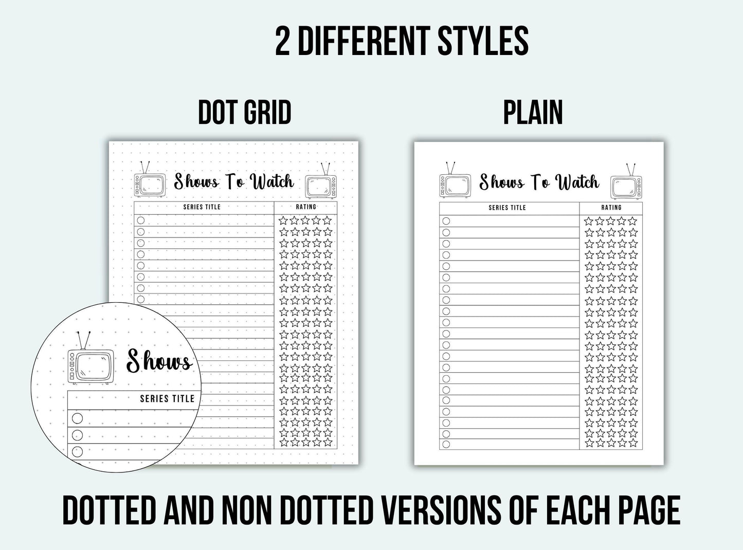 Movie Journal Bundle