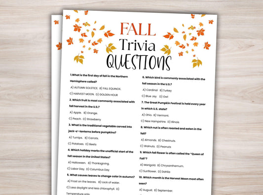 Fall Trivia Game