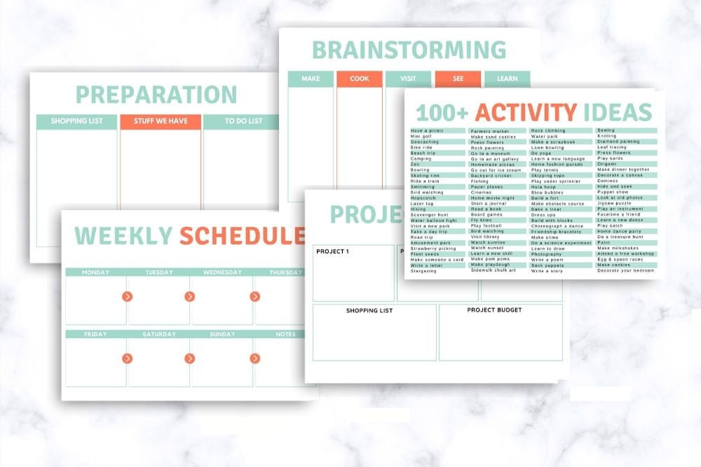 School Vacation Activity Planner - Simplify Create Inspire