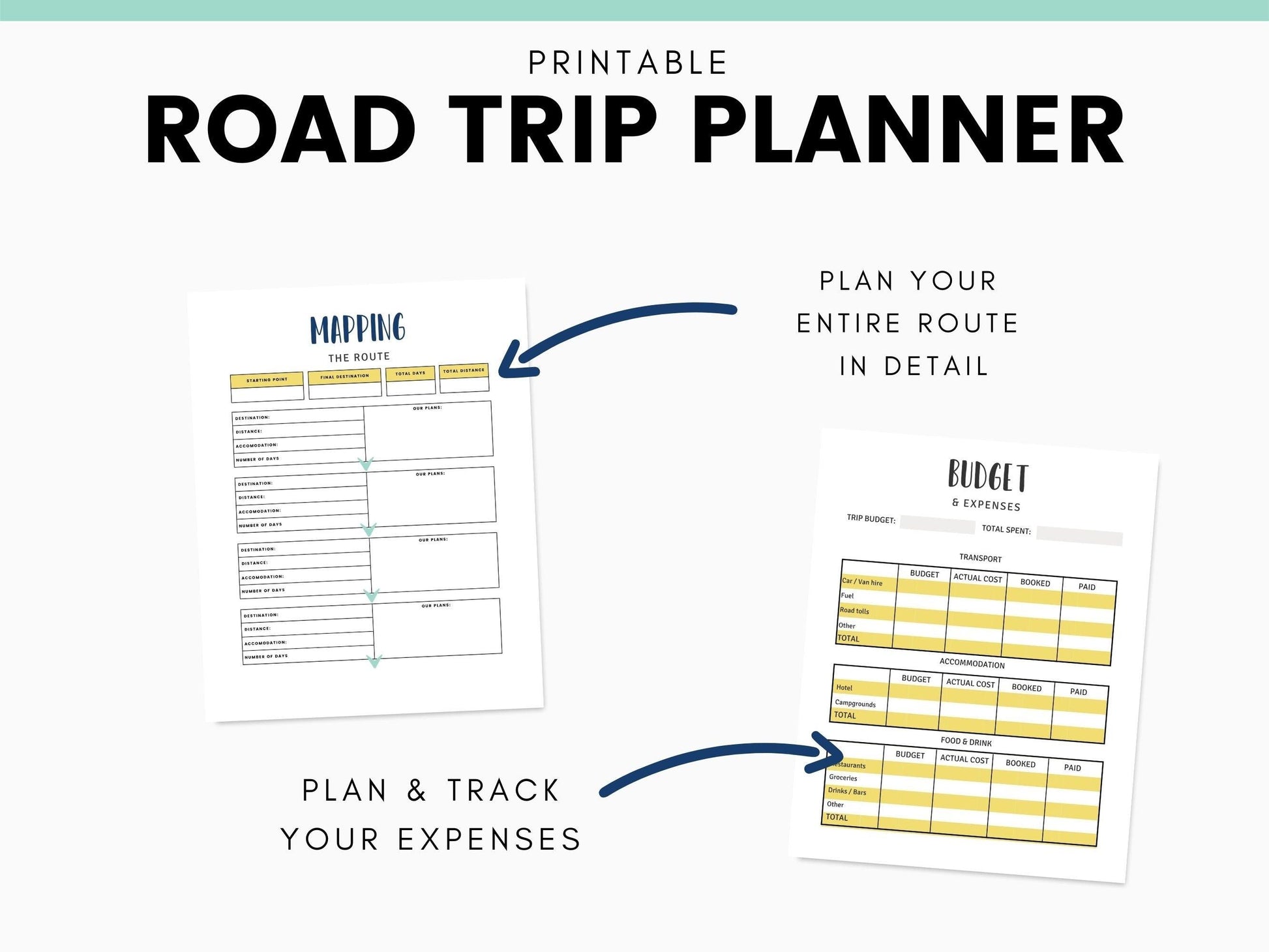 Road Trip Planner - Simplify Create Inspire