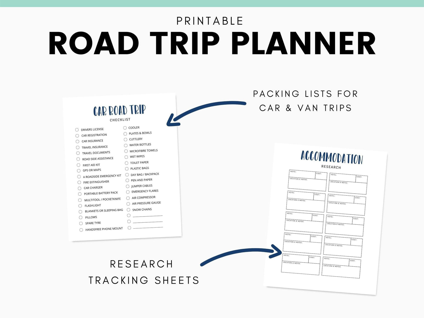 Road Trip Planner - Simplify Create Inspire