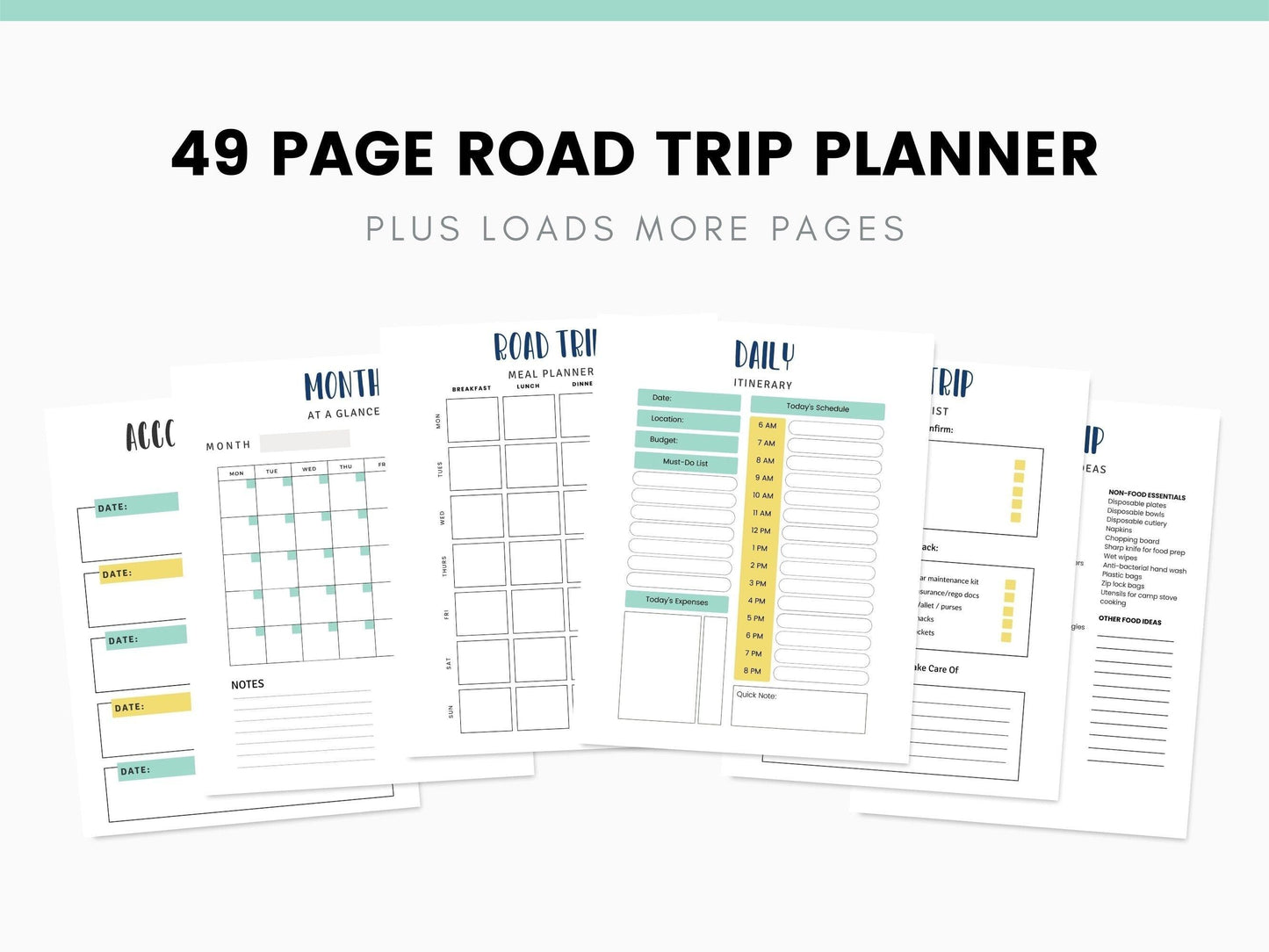 Road Trip Planner - Simplify Create Inspire