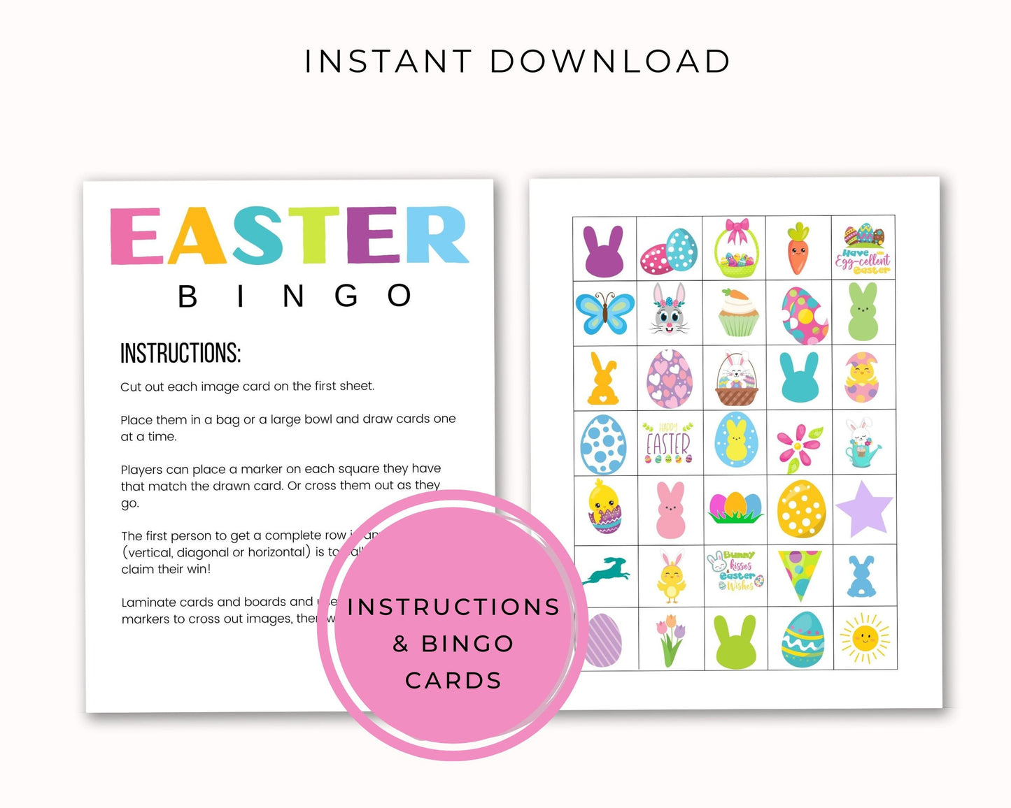 Easter Bingo Game - Simplify Create Inspire