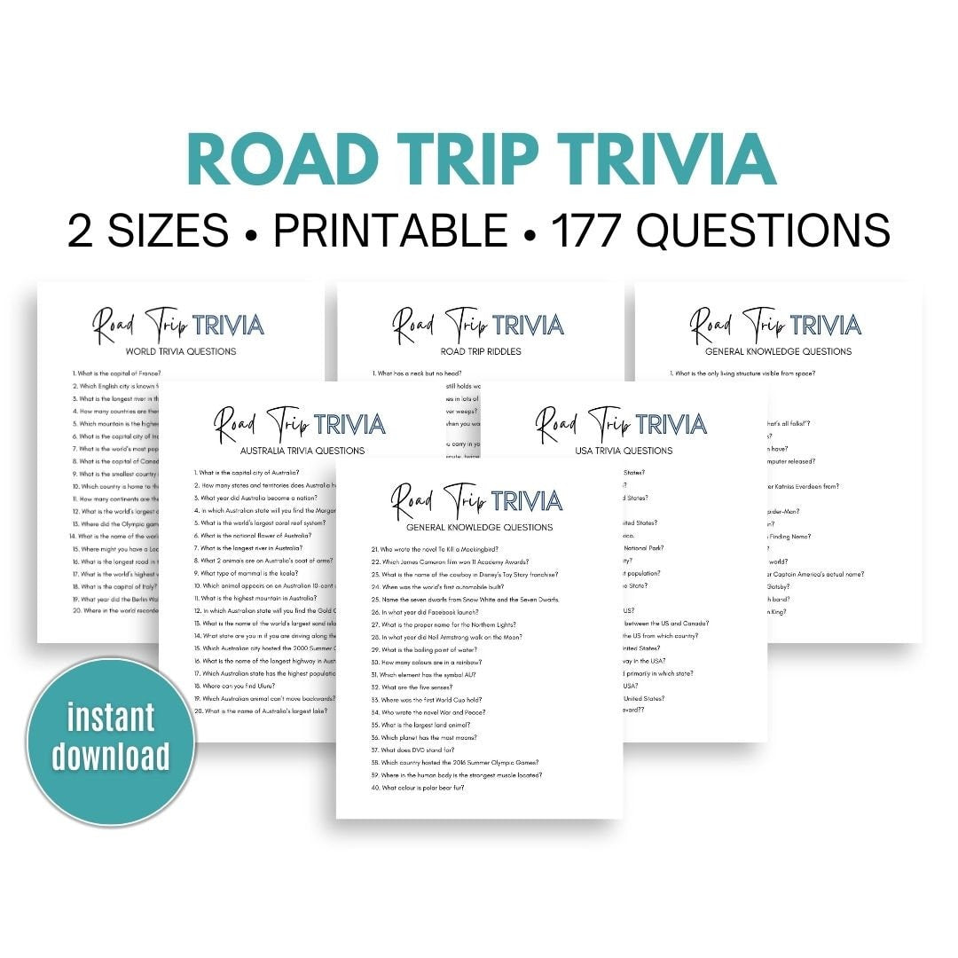 Road Trip Trivia - Simplify Create Inspire