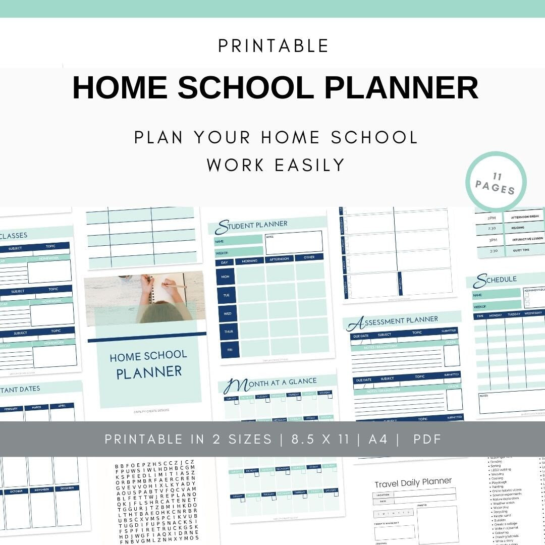 Homeschool Planner - Simplify Create Inspire