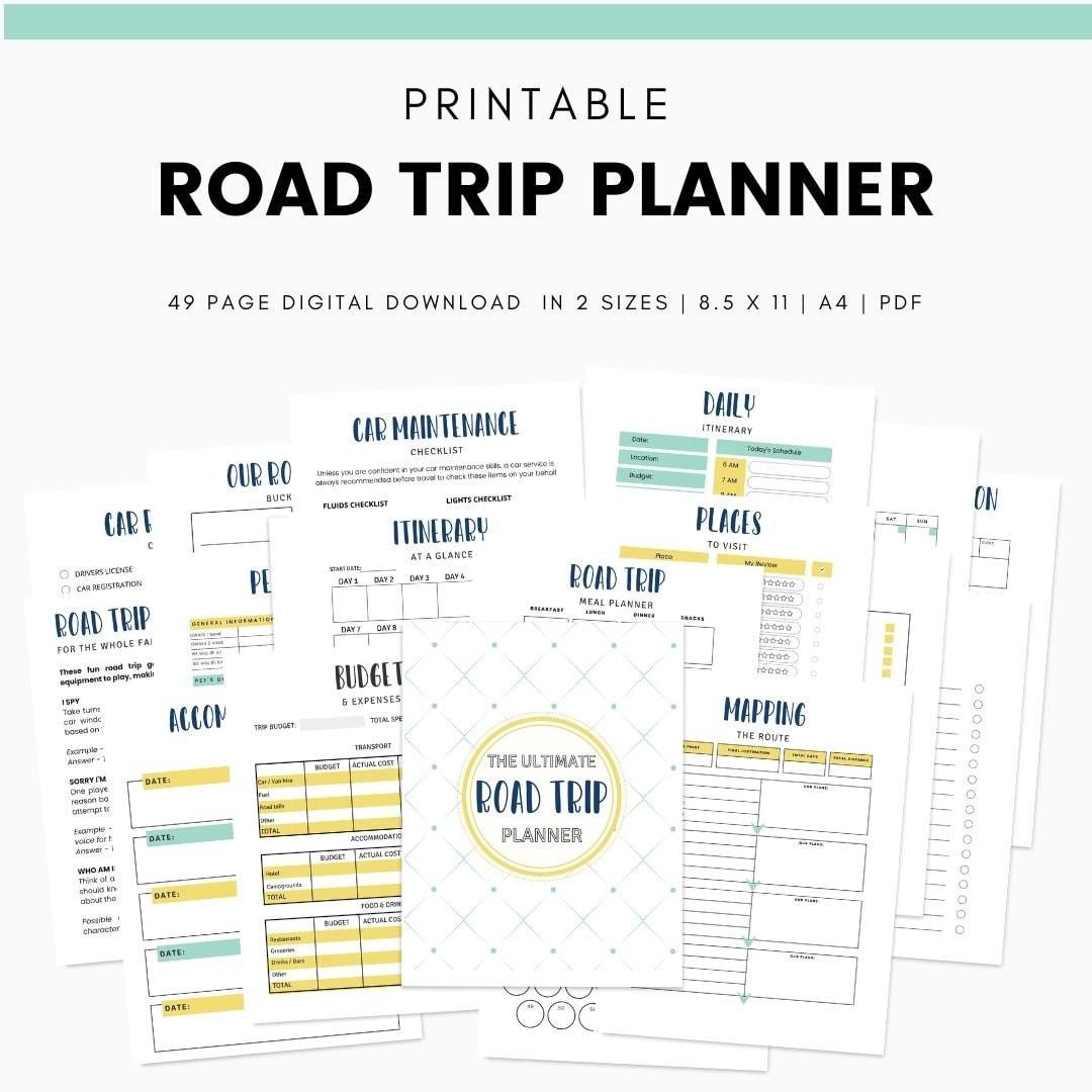 Road Trip Planner - Simplify Create Inspire