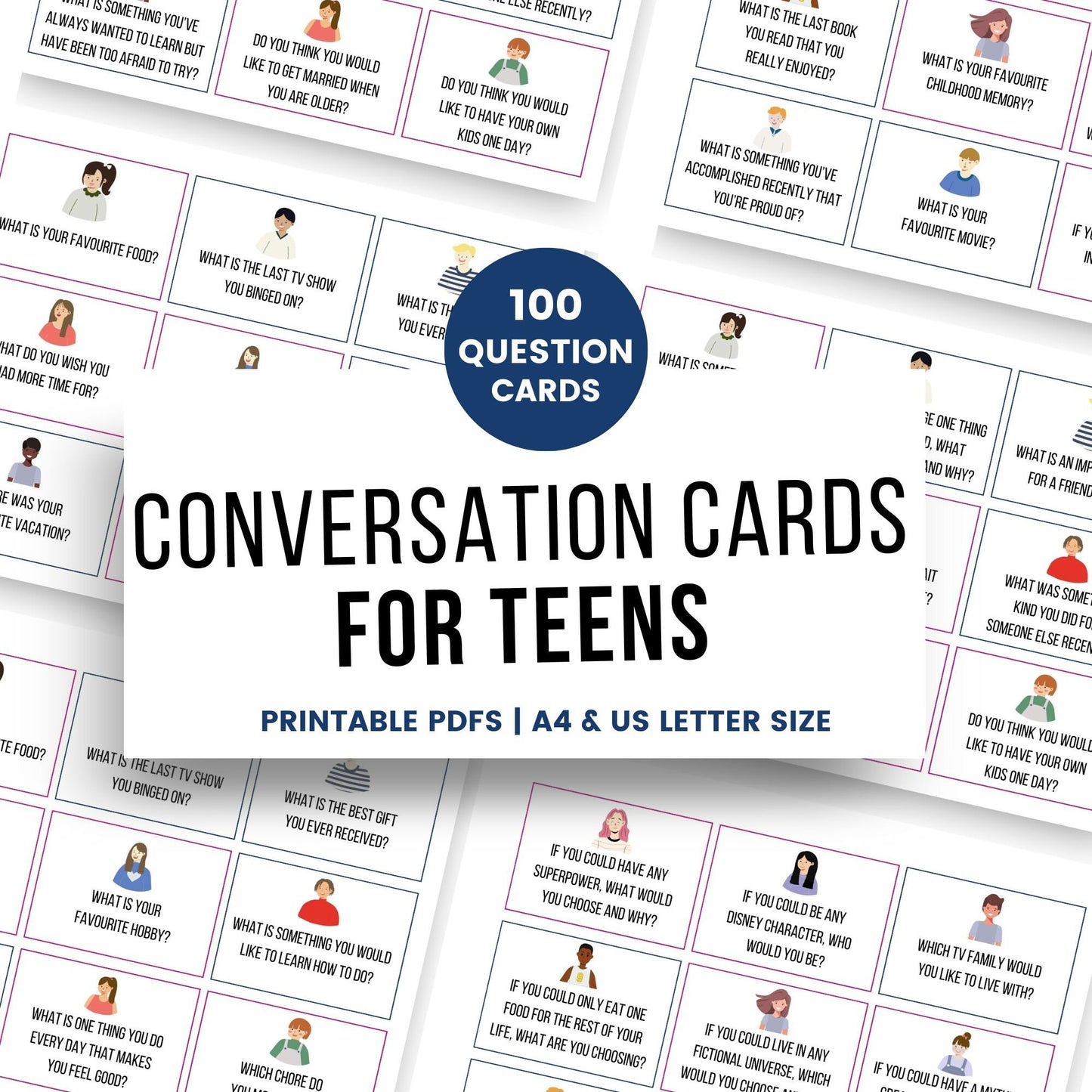 Teen Conversation Cards - Simplify Create Inspire