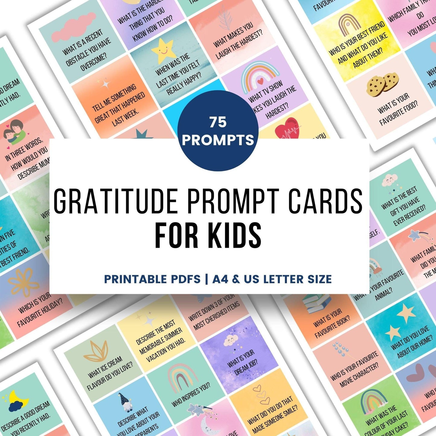 Gratitude Prompt Cards For Kids - Simplify Create Inspire
