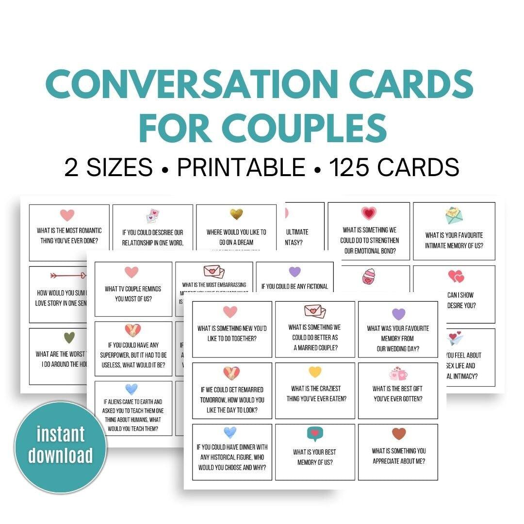 Couple Conversation Cards - 125 Cards - Simplify Create Inspire