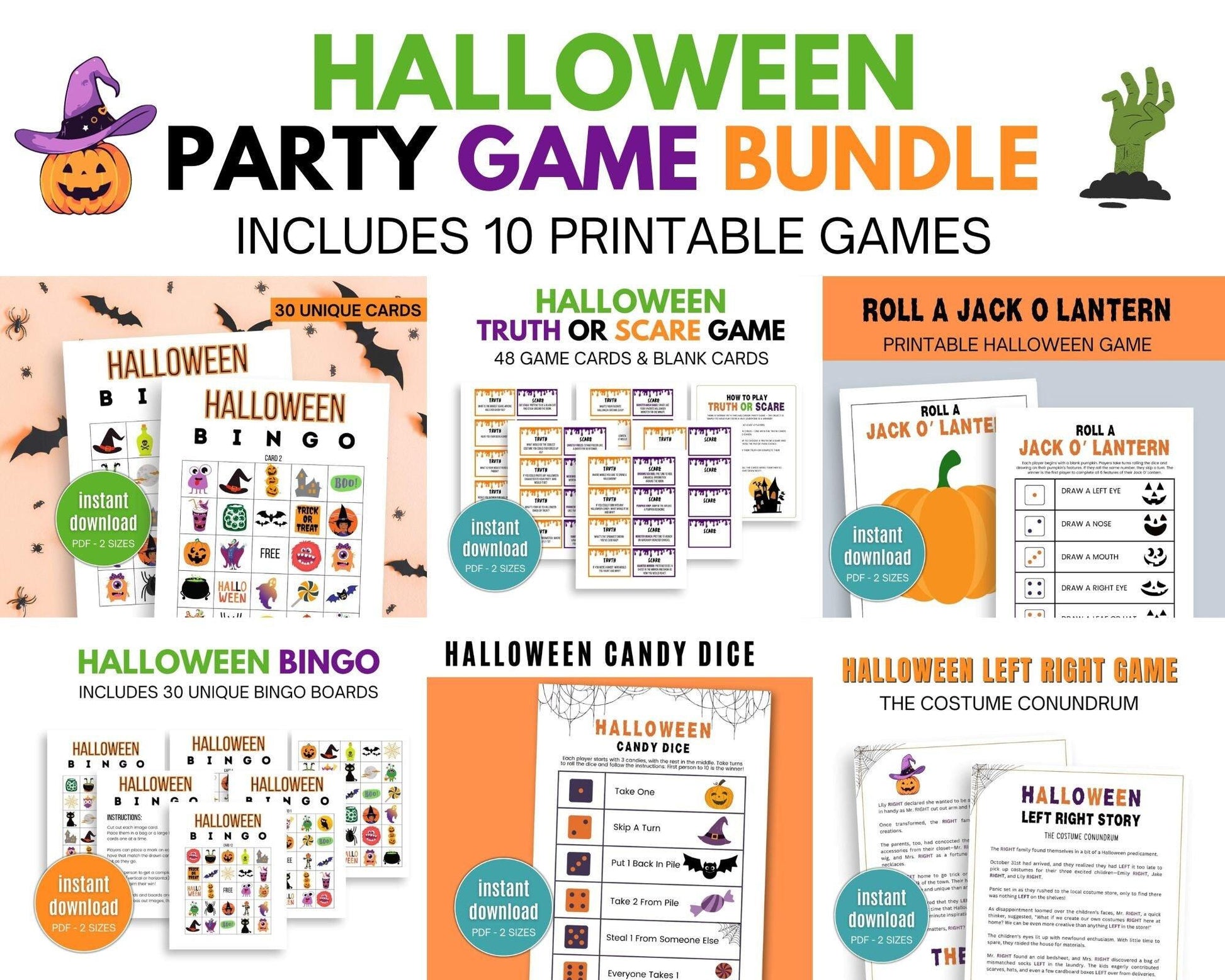 Halloween Party Game Bundle - Simplify Create Inspire