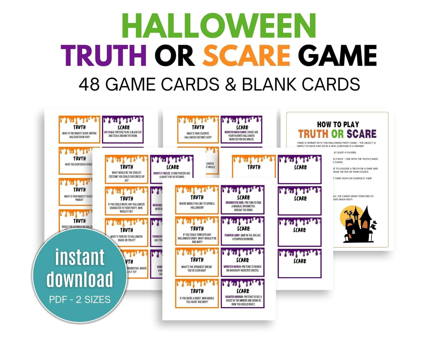 Halloween Truth Or Scare Game - Simplify Create Inspire