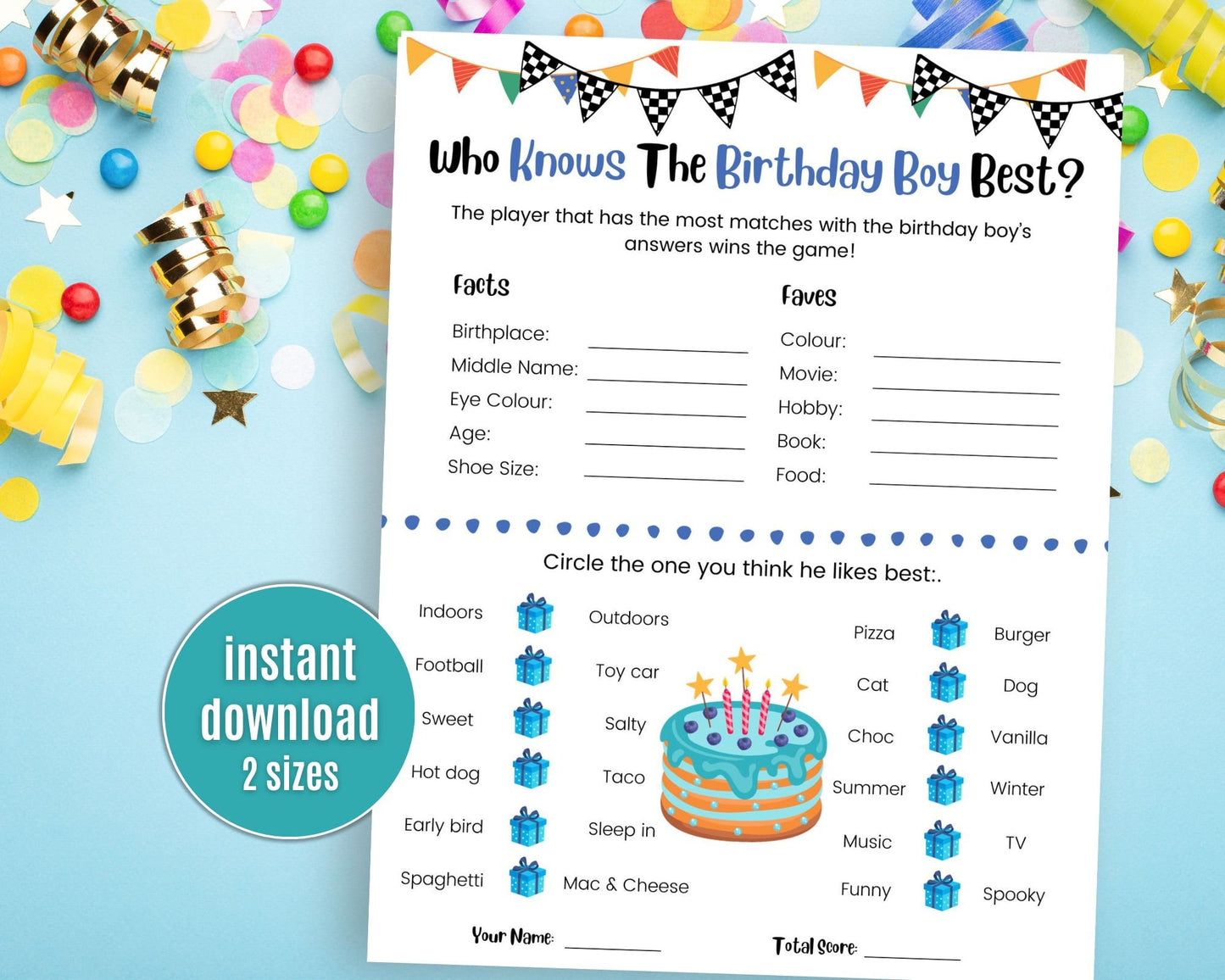 Who Knows The Birthday Boy Best Game - Simplify Create Inspire