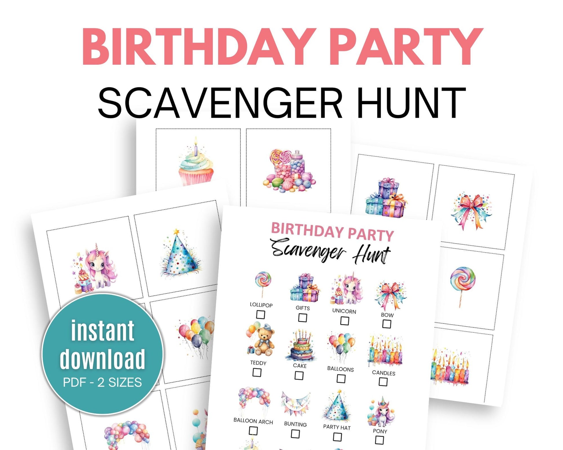 Birthday Party Scavenger Hunt Game - Simplify Create Inspire