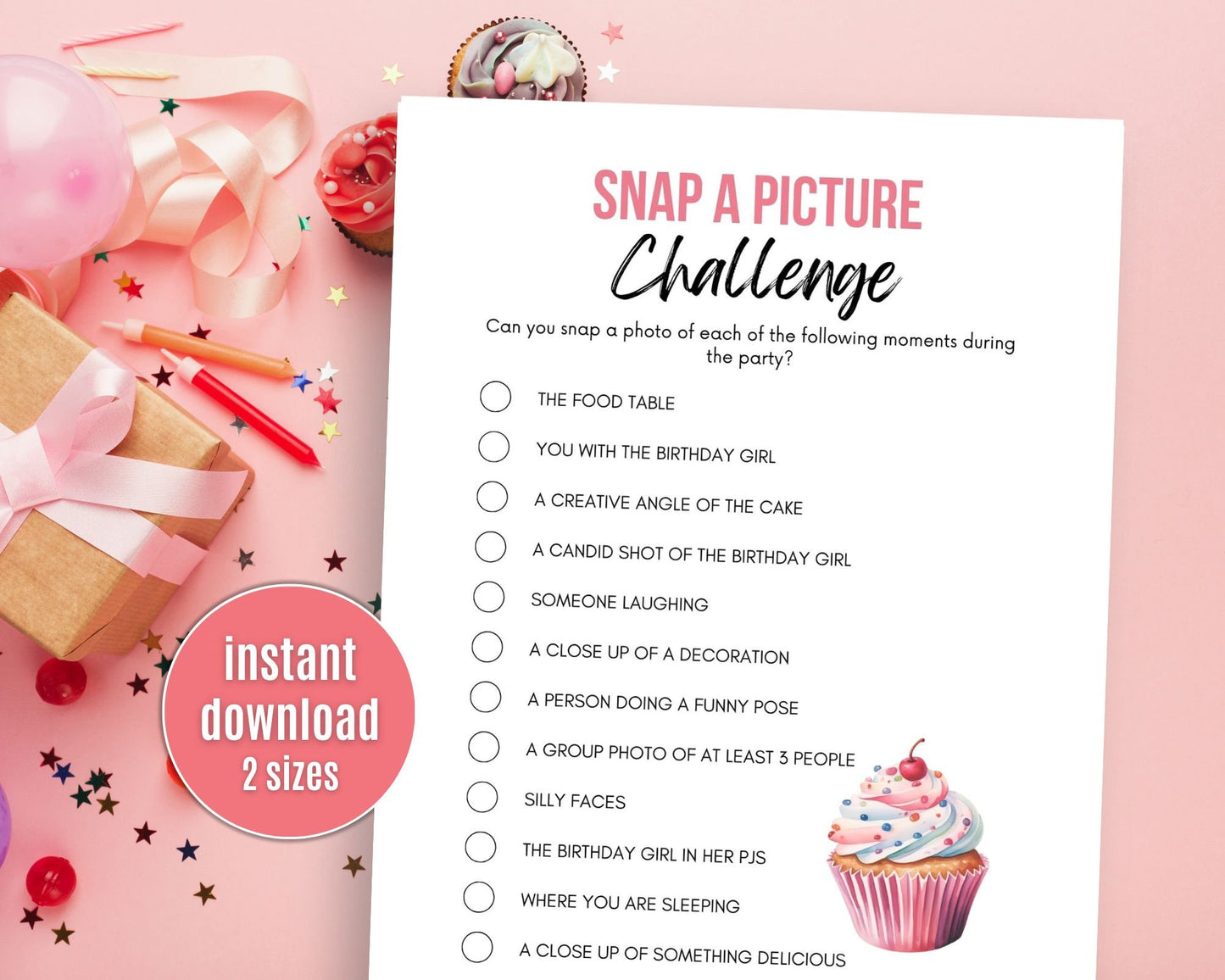 Birthday Party Photo Challenge Game - Simplify Create Inspire