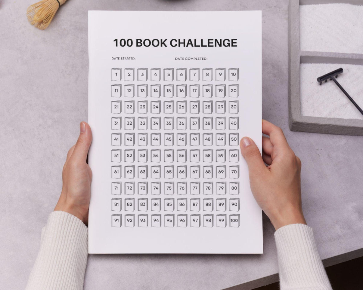 100 Book Reading Challenge Tracker PDF – Simplify Create Inspire