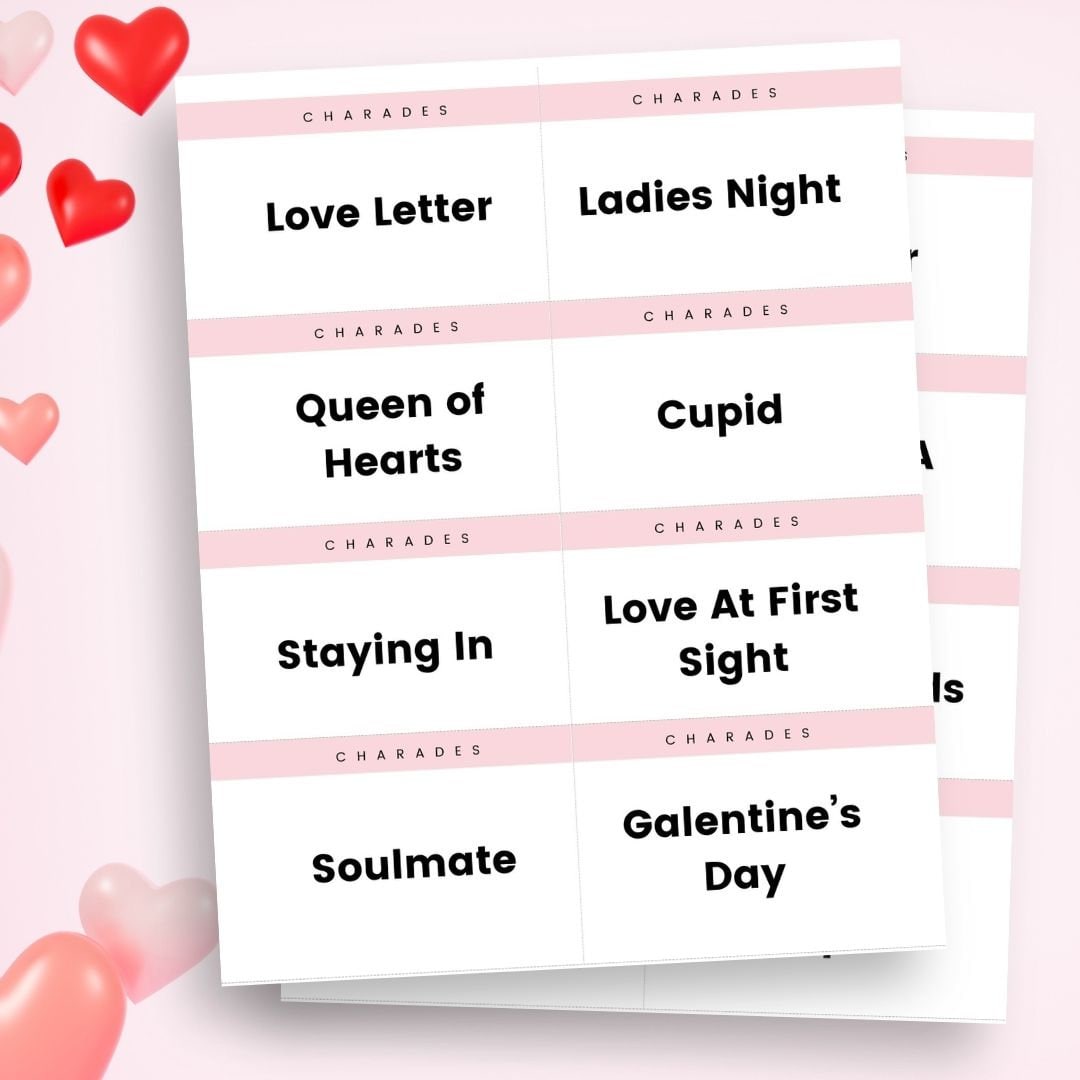 Galentines Day Charades - Simplify Create Inspire