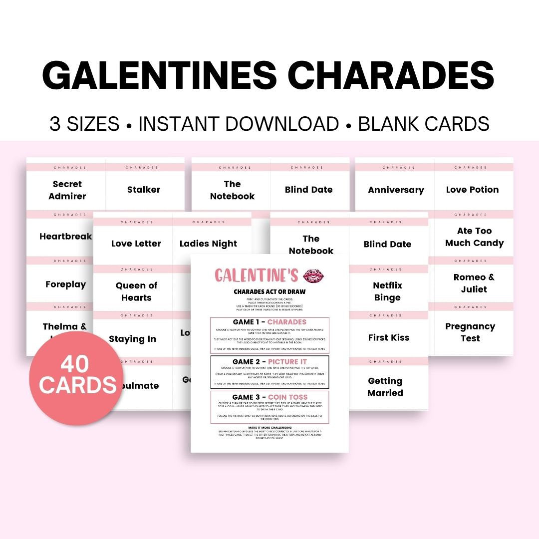 Galentines Day Charades - Simplify Create Inspire