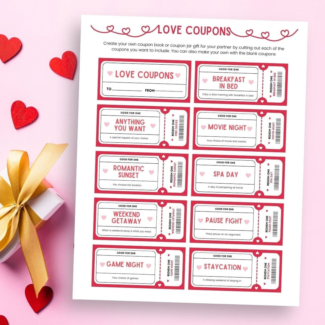 Love Coupons - DIY Couple Coupon Book Or Jar - Simplify Create Inspire