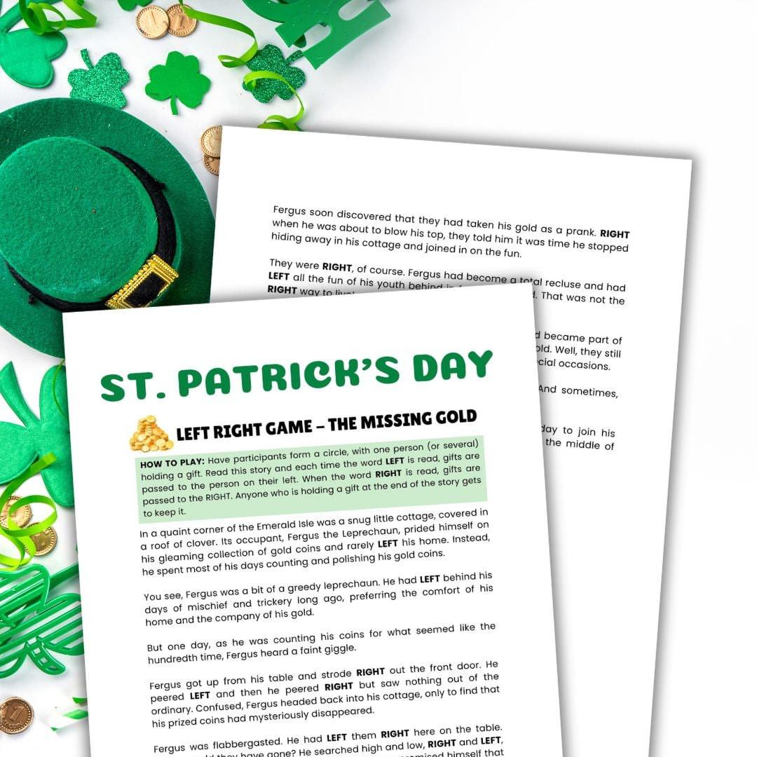 St Patrick's Day Left Right Game - Simplify Create Inspire