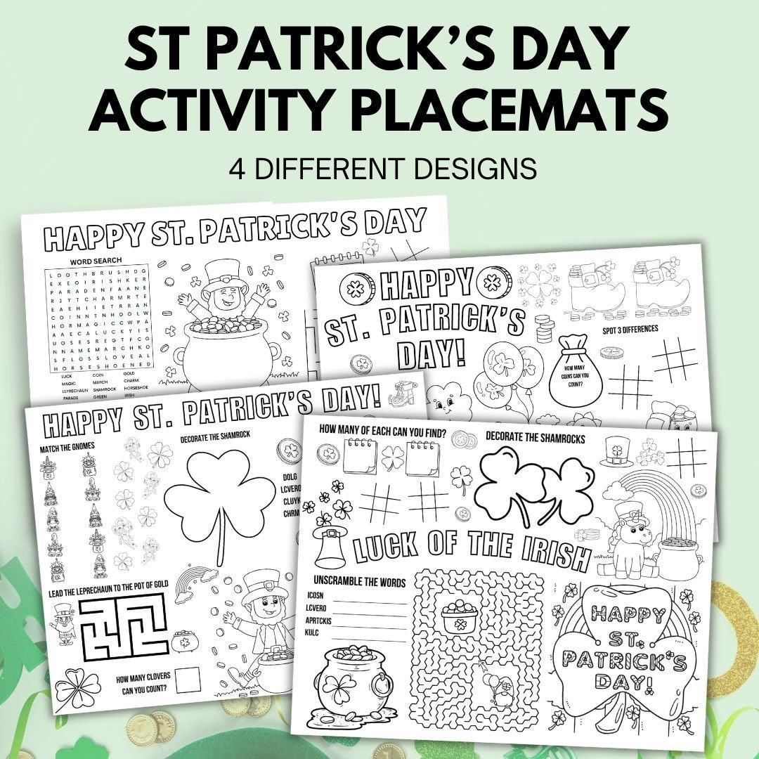 St Patrick's Day Activity Placemats - Simplify Create Inspire