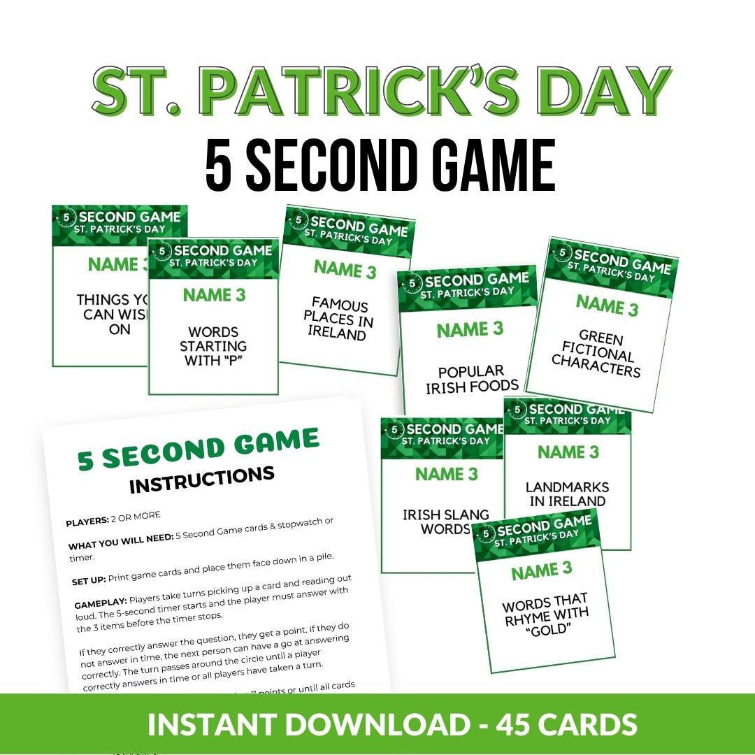 St Patrick's Day 5 Second Game - Simplify Create Inspire