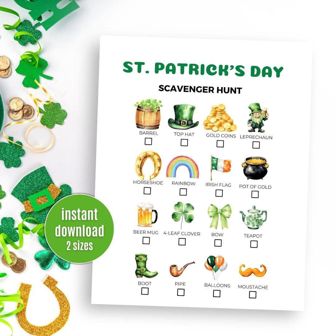 St Patrick's Day Scavenger Hunt - Simplify Create Inspire