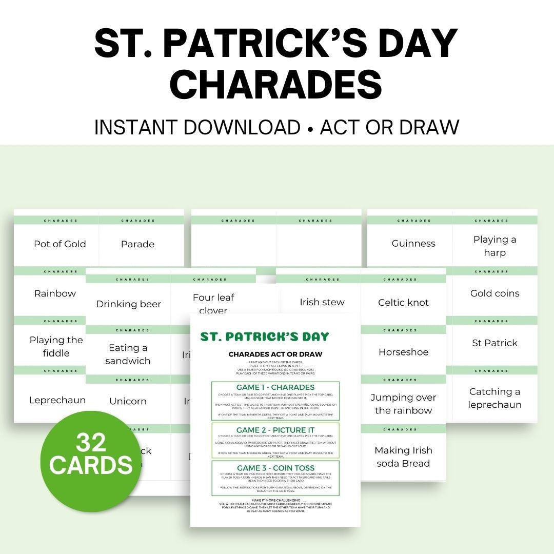 St Patrick's Day Charades Game - Simplify Create Inspire