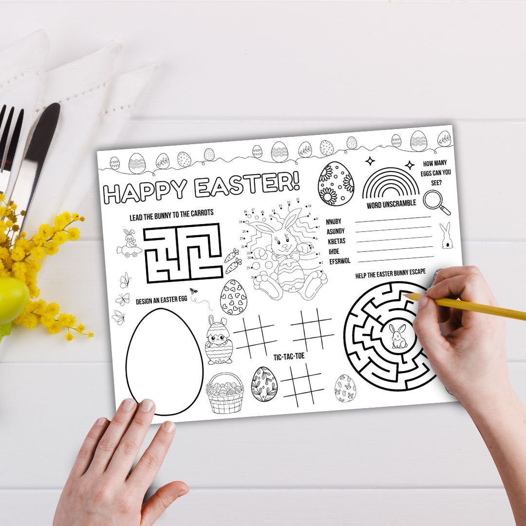 Easter Activity Placemats - 3 Designs Included - Simplify Create Inspire