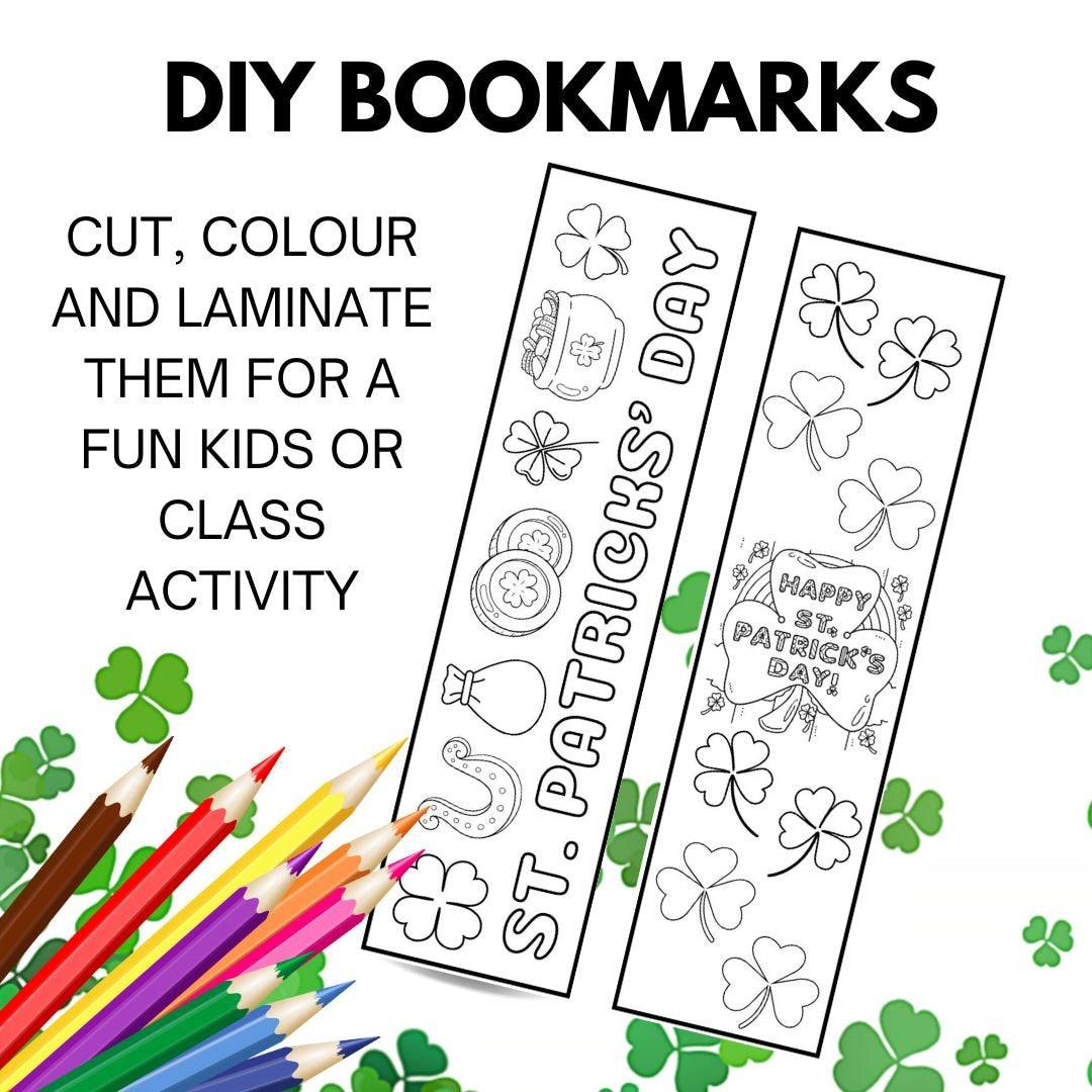 St Patrick's Day Coloring Bookmarks - Simplify Create Inspire