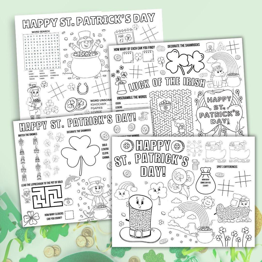 St Patrick's Day Activity Placemats - Simplify Create Inspire